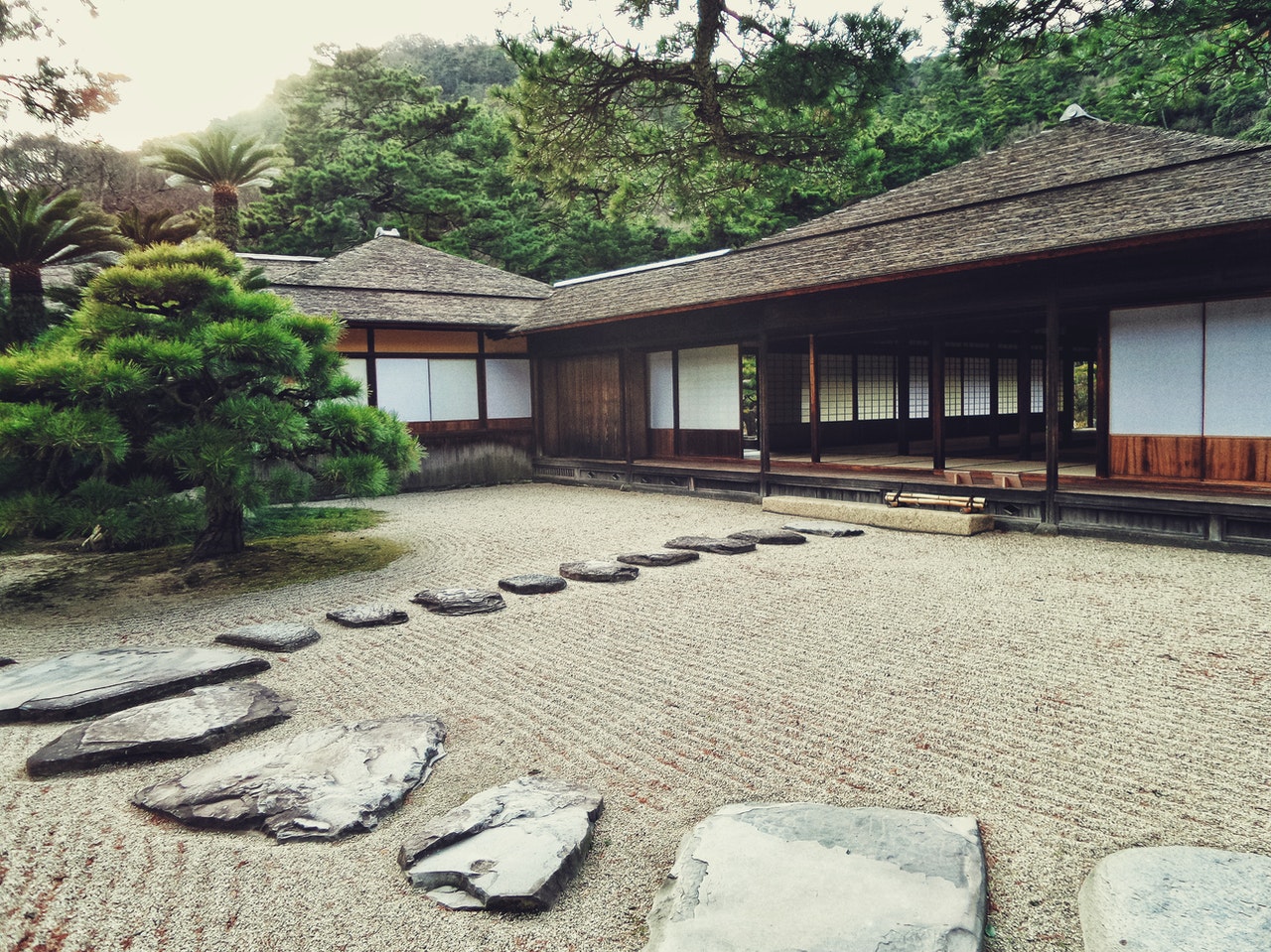 japanese style zen garden